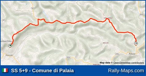 Ss 59 Comune Di Palaia Stage Map Rally Del Cuoio E Delle Pelli