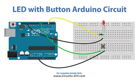 Control LED with Push Button - Arduino Tutorial