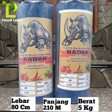 Jual Plastik Mulsa Hitam Perak 5 Kg Ukuran Lebar 80 Cm Panjang 205 M