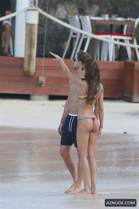 Izabel Goulart Sexy In A Thong Bikini With Boyfriend At The Beach In St Barts Aznude