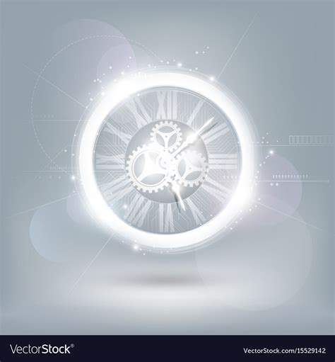 Abstract futuristic clock time machine concept Vector Image