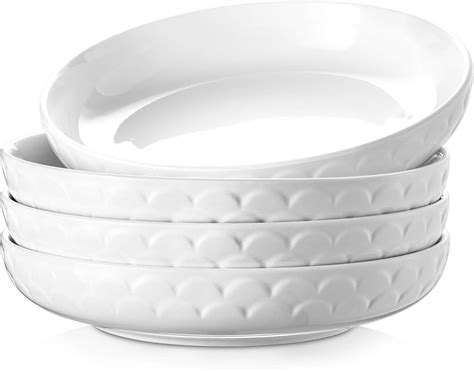 Dowan 54 Oz Pasta Bowls Large 10 Serving Bowls For Entertaining White Ceramic