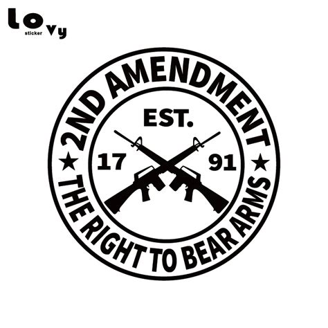 Right To Bear Arms Second Amendment Logo Vinyl Decal Sticker Laptop ...