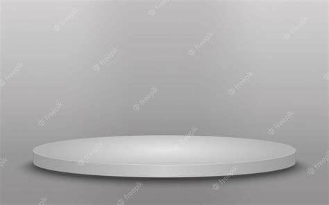 Круглый подиум, пьедестал или платформа изолированные | Премиум векторы