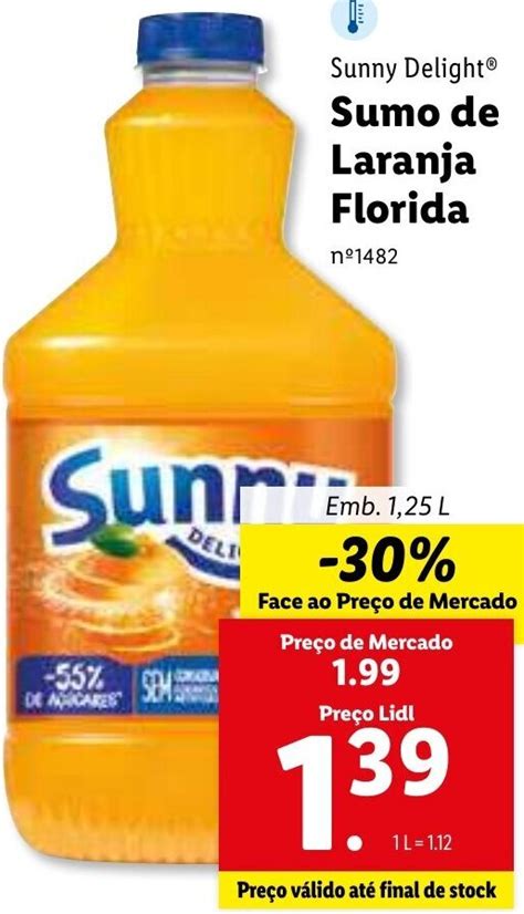 Promo O Sunny Delight Sumo De Laranja Florida L Em Lidl