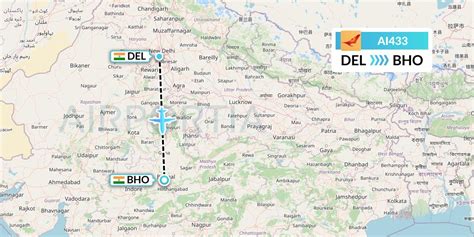 Ai433 Flight Status Air India Delhi To Bhopal Aic433