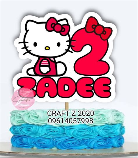 Hello Kitty Red Personalized Cake Topper Decoration Lazada Ph