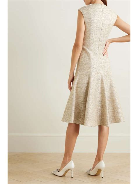 Emilia Wickstead Denver Metallic Boucl Tweed Midi Dress Net A Porter