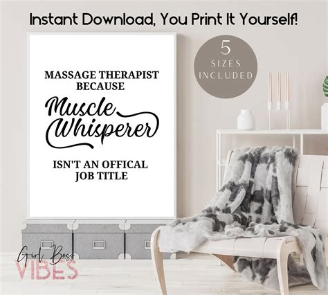 Massage Therapist T Printable Wall Art Massage Room Etsy