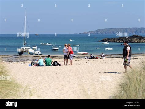 Shell Beach Herm Channel Islands Stock Photo Alamy