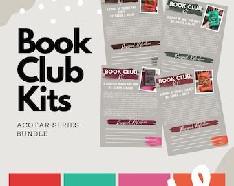 Book Club Discussion Kit Printable Book Club Questions Reading