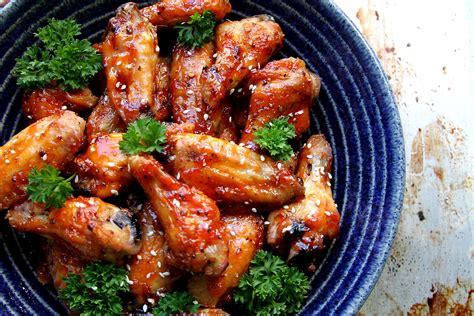 Spicy Bourbon Maple Glazed Chicken Wings A Cup Of Sugar A Pinch Of Salt