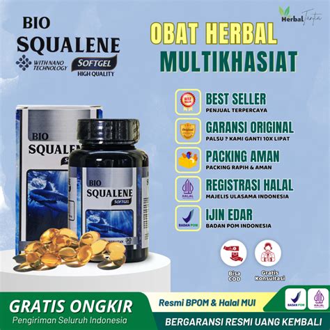 Jual Bio Squalene Softgel Vitamin Omega Minyak Hati Ikan Hiu Fish Oil