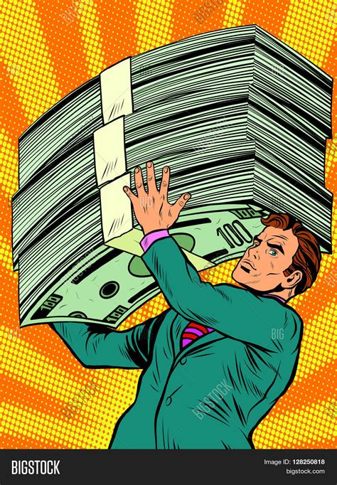 businessman athlete money pop art vector photo bigstock