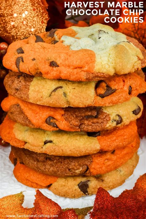 Harvest Marble Chocolate Chip Cookies Recipe Fall Cookies Chocolate Chip Marble Cookies Recipe