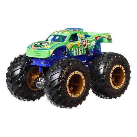 Hot Wheels Monster Trucks Gösteri Dünyası SUPER MARIO Arabalar LUIGI Hotwheels Monster Truck