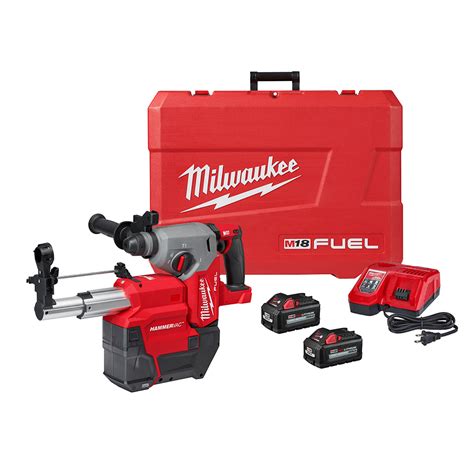 Milwaukee 2912 22de M18 Fuel 1 Sds Plus Rotary Hammer Dust Extractor Kit Viking Electric