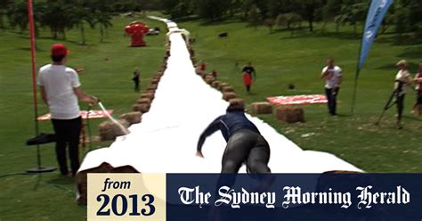 Video: Slip n' slide world record