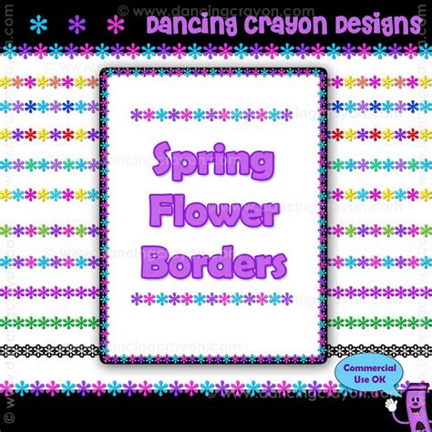 FREE Clip Art: Spring Flowers Border