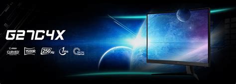 MSI G27C4X 27 inç 250Hz 1ms FreeSync Premium Full HD Kavisli Gaming