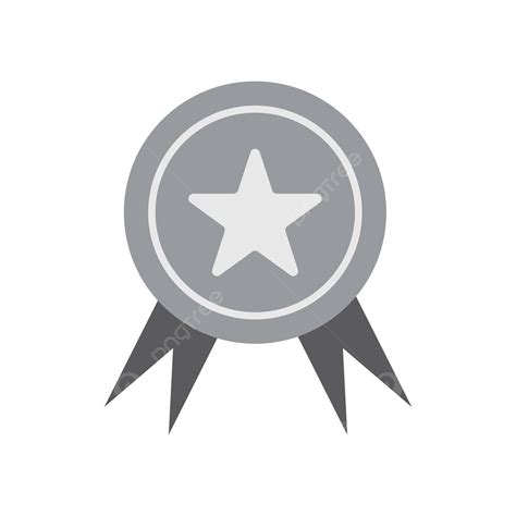 Silver Award Silver Badge Vector Ribbon Banner Decoration Vector