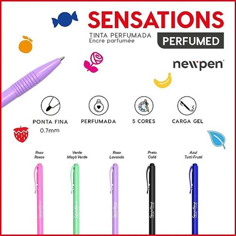 Kit Caneta Esferogr Fica Newpen Perfumada Click Sensations