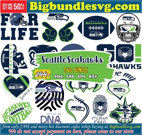 Seattle Seahawks Bundle Svg Seattle Seahawks Svg Nfl Svg Inspire