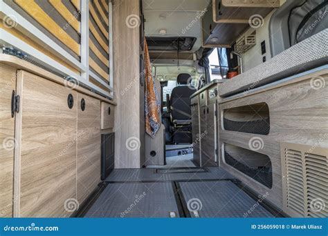 Interior of camper van stock photo. Image of recreation - 256059018