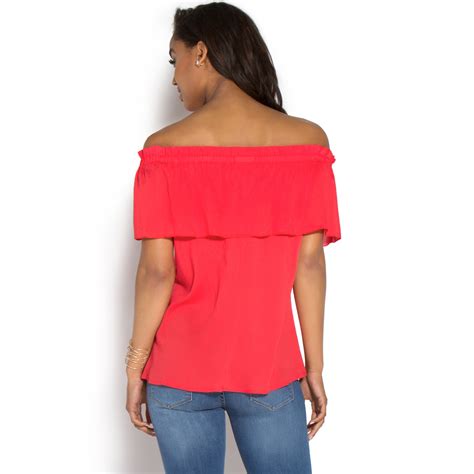 Off Shoulder Peasant Top Shoedazzle