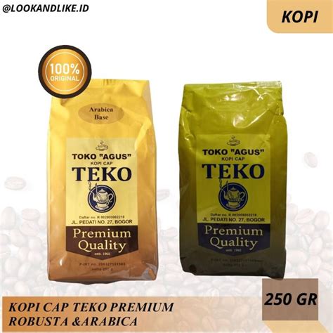 Jual Kopi Cap Teko Premium Arabica Dan Robusta 250 Gram Kopi Legendaris