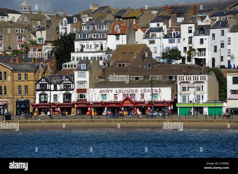 Amusement Arcades Along Scarborough Seafront North Yorkshire England Uk