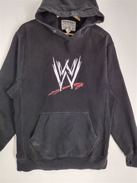 Wwf VINTAGE WWE CENTER LOGO HOODIE | Grailed