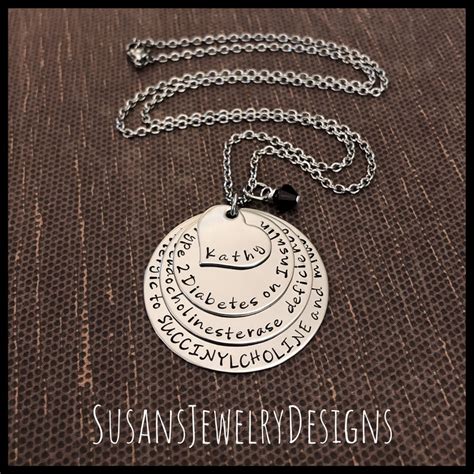 Custom Medical Alert Necklace Medical Id Stainless Steel Etsy