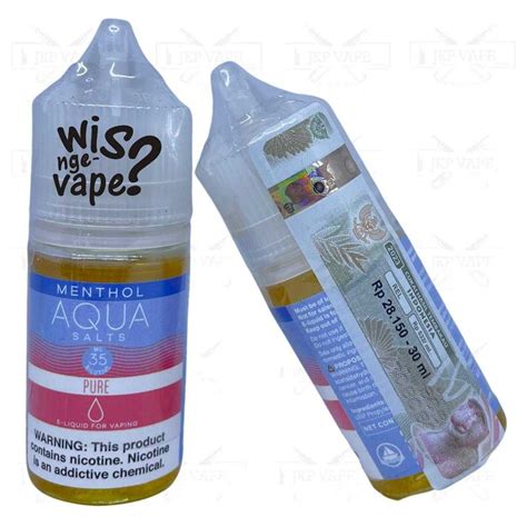 Jual AQUA Pure Ice Menthol 30ml Salt Nic Liquid Vape By EJM