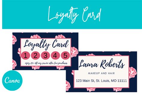 Business Loyalty Card Canva Template Graphic By Dragonfly Printables