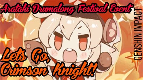 Arataki Drumalong Festival Event Let S Go Crimson Knight Genshin