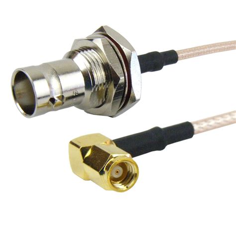 RA SMC Plug Male To BNC Female Jack Bulkhead Cable M17 113 RG316