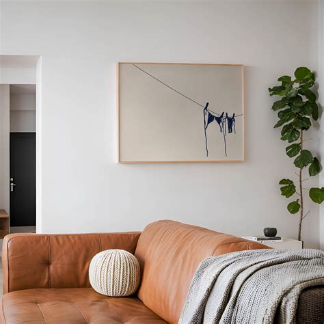 Horizontal Dark Blue Bikini Art Print Bikini Poster Beachy Prints Coastal Cowgirl Wall Art