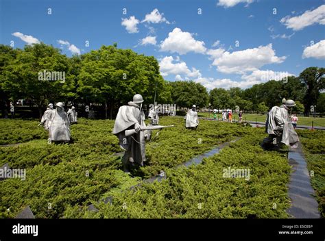 WASHINGTON D.C. - MAY 25 2014: Sculptures at Korean war veterans ...