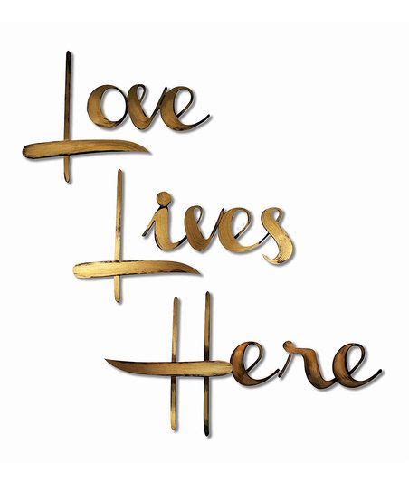 Letter2Word Bronze 'Love Lives Here' Wall Art | Word wall art, 3d wall ...