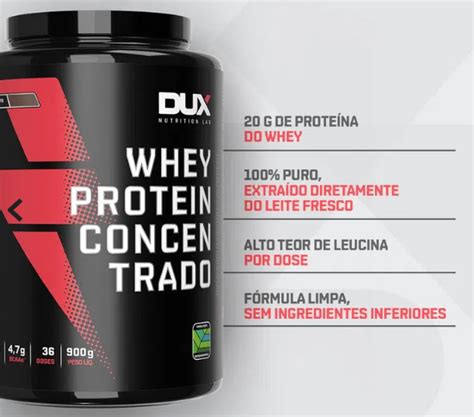 Whey Protein Concentrado Dux Sabor Chocolate 450g Hm Farma