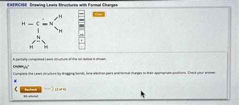 SOLVED EXERCISE Drawing Lewis Structures With Formal Charges Clear H A