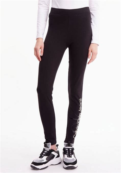 Calvin Klein Jeans Leggings Glossy Monogram Leggings Mit Markantem Ck