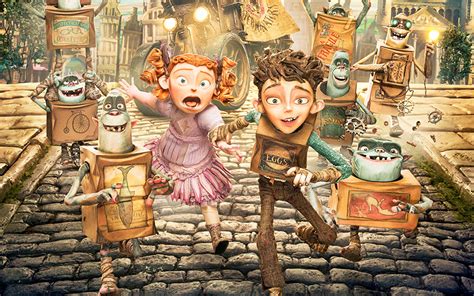 Картинки девочка мальчишка Монстры The Boxtrolls Дети Фэнтези