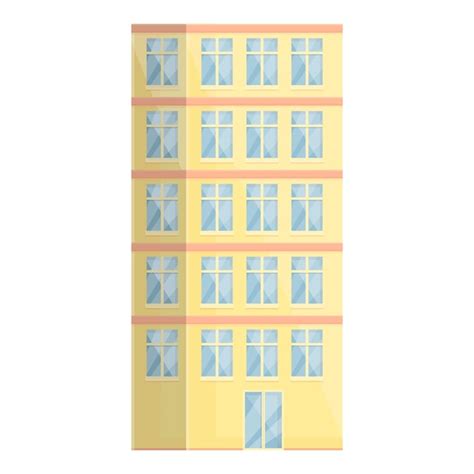 Espacio Icono De Varios Pisos Vector De Dibujos Animados Edificio De