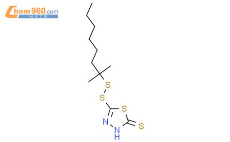97503 12 32 巯基 5 叔壬基二硫代 134 噻二唑化学式、结构式、分子式、mol 960化工网