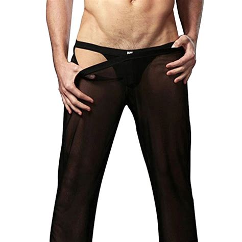 Buy Mens Sexy Mesh Sheer Lounge Pants Sexy Long Pants