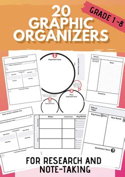 20 Research Note Taking Graphic Organizers And Templates TPT