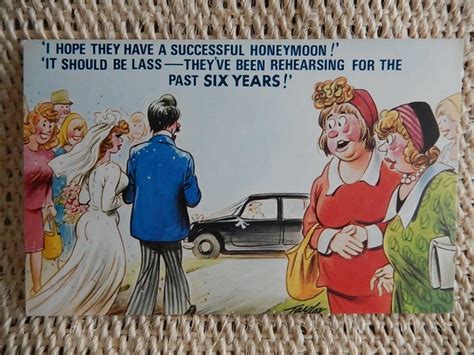 BAMFORTH COMIC POSTCARD Blonde Big Boobs Newly Weds No GC PicClick UK
