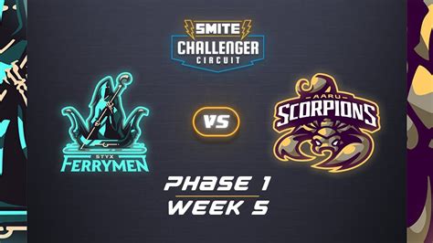 Smite Challenger Circuit Week Aaru Scorpions Vs Styx Ferrymen Youtube